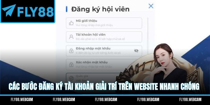 Các bước đăng ký tài khoản giải trí trên website nhanh chóng